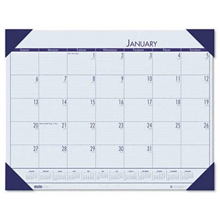 HOUSE OF DOOLITTLE EcoTones Ocean Blue Monthly Desk Pad Calendar 22 x 17 12440